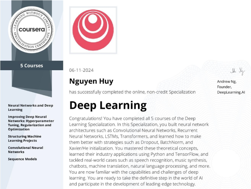 Deep Learning Specialization
